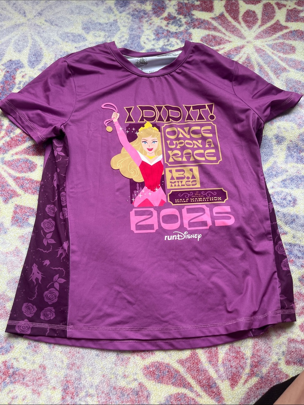 Disney Aurora Purple and Pink Princess Race Tee